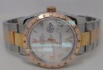 Replica Rolex Datejust White Roman Dial 2-Tone Rose Gold Watch